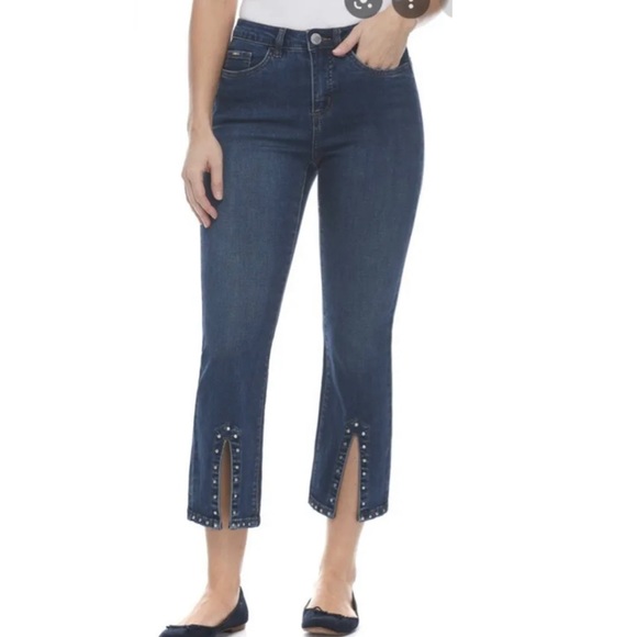 French Dressing Jeans Fdj French Dressing Olivia Studded Flare Crop